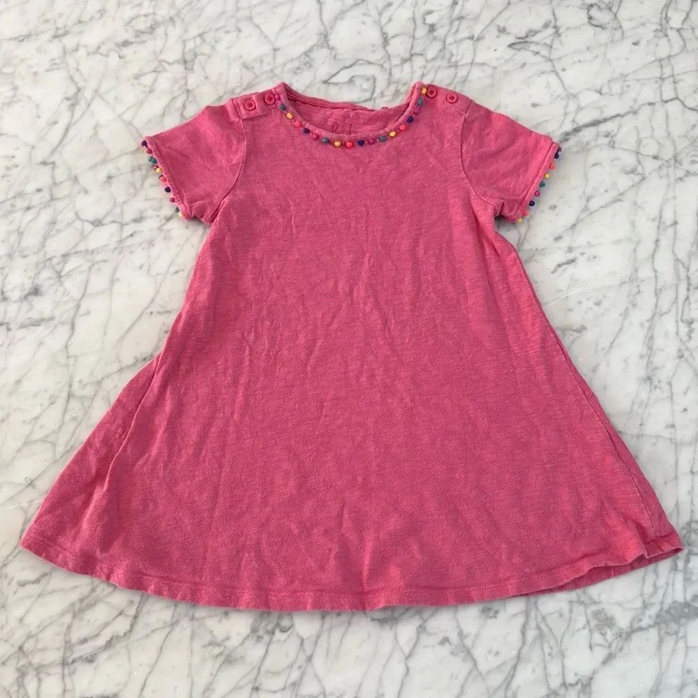 Mini Boden Charlie Pom Jersey Dress Sz 4/5